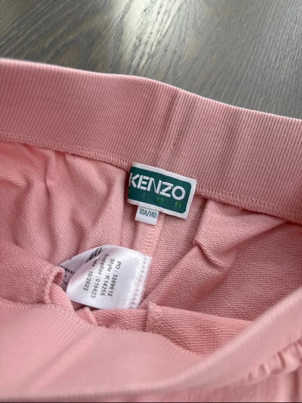 KENZO Pink Sweatpants Joggers Elastic Waist Drawstring Girl